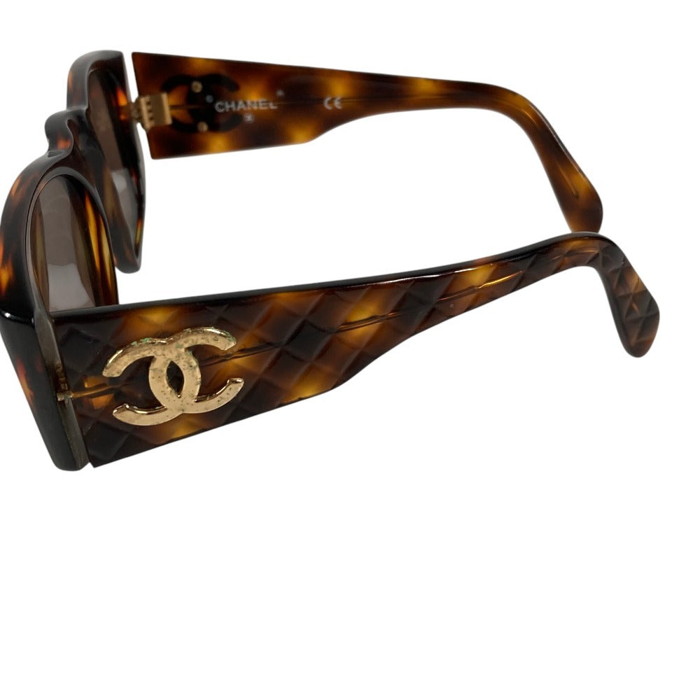 CHANEL 01450 ヴィンテージ CC ココマーク ロゴ めがね メガネ アイウェア 眼鏡 サングラス プラスチック レディース ブラウン