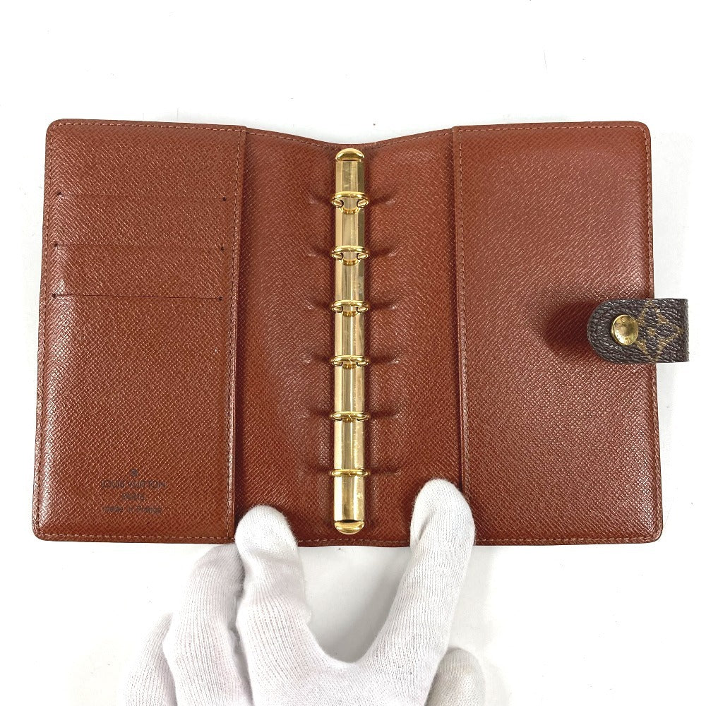 LOUIS VUITTON R20005 モノグラム アジェンダPM アジェンダ PM システム手帳 ステーショナリー 手帳カバー モノグラムキャンバス ユニセックス ブラウン