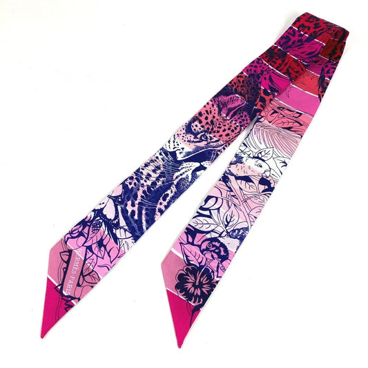 HERMES ジャングルラブ ツイリー ツィリー バンドースカーフ アクセサリー スカーフ シルク レディース マルチカラー