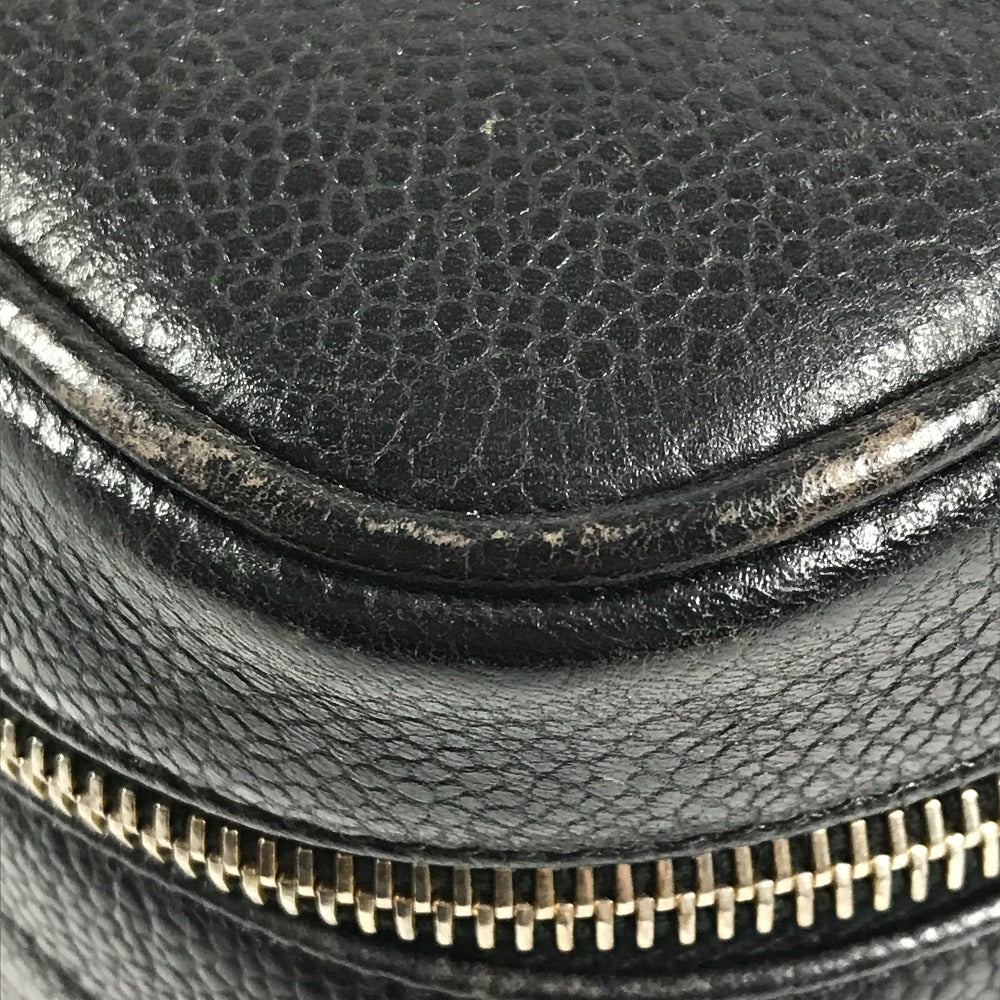 CHANEL A01998 CC ココマーク ロゴ カバン バニティバッグ 縦型 ハンドバッグ キャビアスキン レディース ブラック