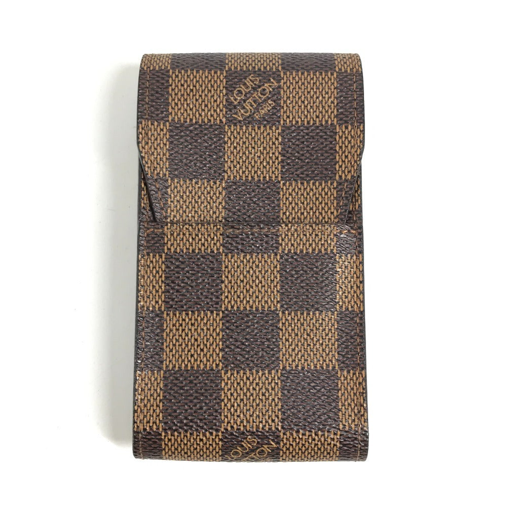 LOUIS VUITTON N63024 ダミエ エテュイシガレット タバコケース ポーチ 小物入れ シガレットケース ダミエキャンバス ユニセックス エベヌ ブラウン