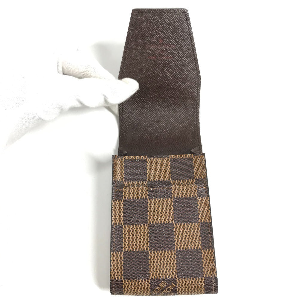 LOUIS VUITTON N63024 ダミエ エテュイシガレット タバコケース ポーチ 小物入れ シガレットケース ダミエキャンバス ユニセックス エベヌ ブラウン