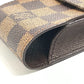 LOUIS VUITTON N63024 ダミエ エテュイシガレット タバコケース ポーチ 小物入れ シガレットケース ダミエキャンバス ユニセックス エベヌ ブラウン