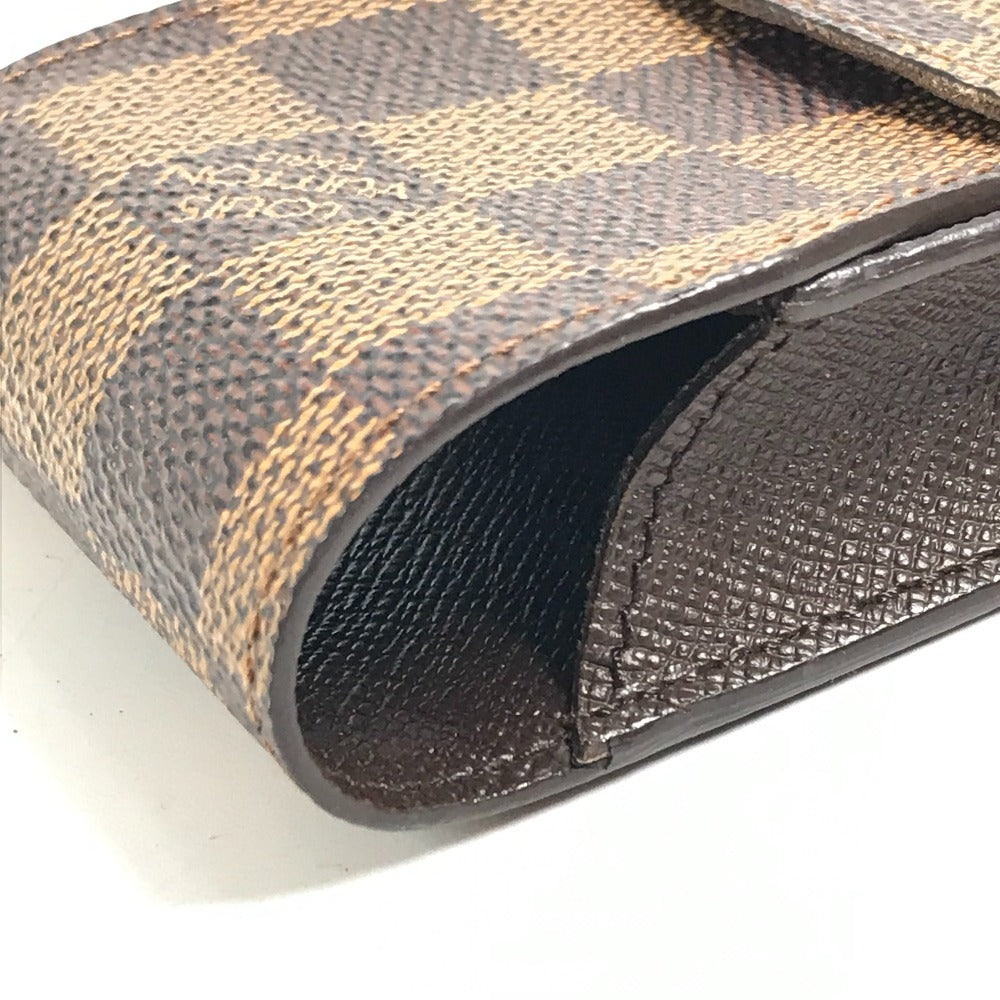 LOUIS VUITTON N63024 ダミエ エテュイシガレット タバコケース ポーチ 小物入れ シガレットケース ダミエキャンバス ユニセックス エベヌ ブラウン