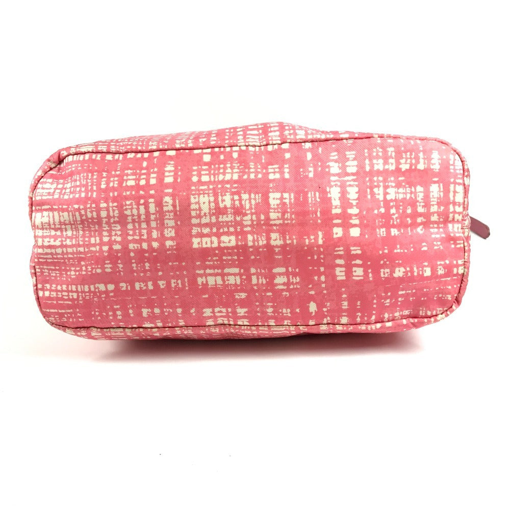 PRADA Triangle Logo Plate Bag Crossbody 2WAY Bag Tote Bag Shoulder Bag Nylon/Leather Unisex Pink