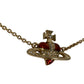 Vivienne Westwood Orb Logo Rhinestone Accessory Chain Bracelet Metal Unisex Gold