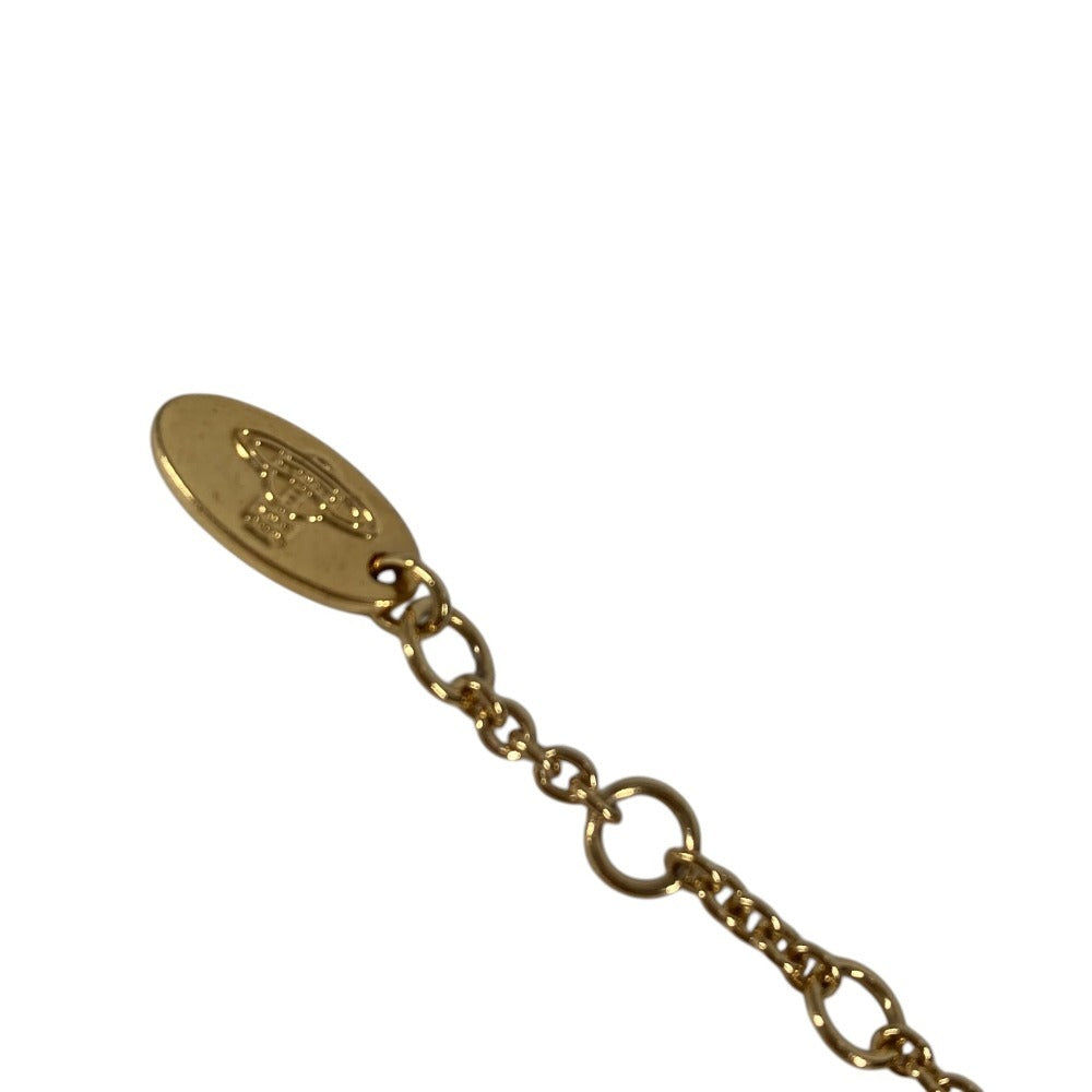 Vivienne Westwood Orb Logo Rhinestone Accessory Chain Bracelet Metal Unisex Gold