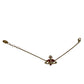 Vivienne Westwood Orb Logo Rhinestone Accessory Chain Bracelet Metal Unisex Gold
