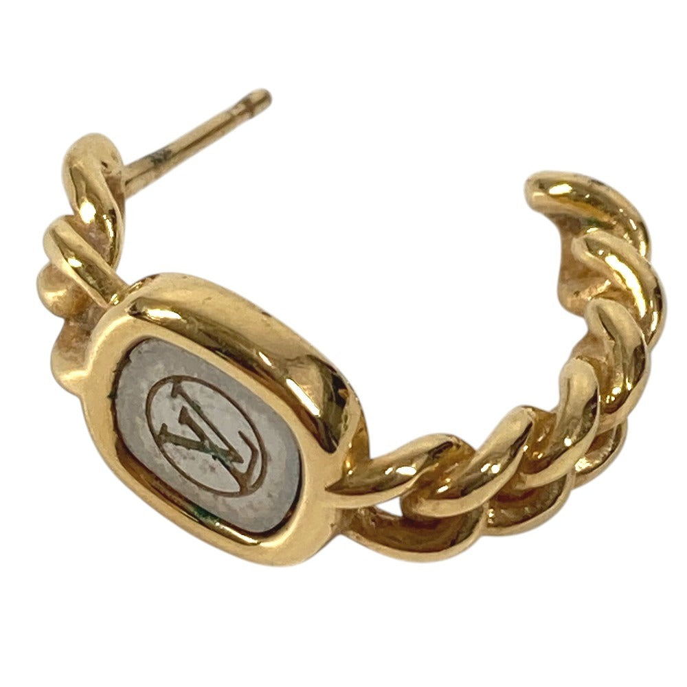 LOUIS VUITTON M61093 LVロゴ IDピアス チェーンモチーフ アクセサリー ピアス メタル ユニセックス ゴールド