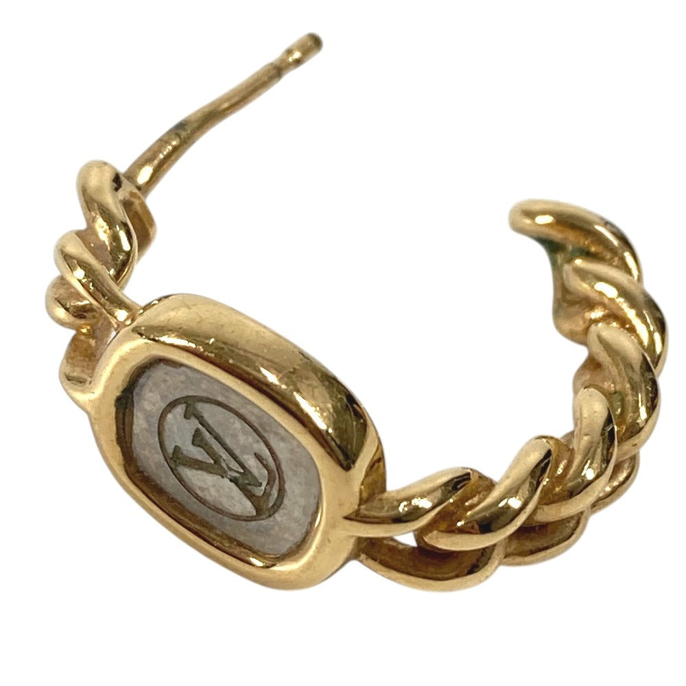 LOUIS VUITTON M61093 LVロゴ IDピアス チェーンモチーフ アクセサリー ピアス メタル ユニセックス ゴールド