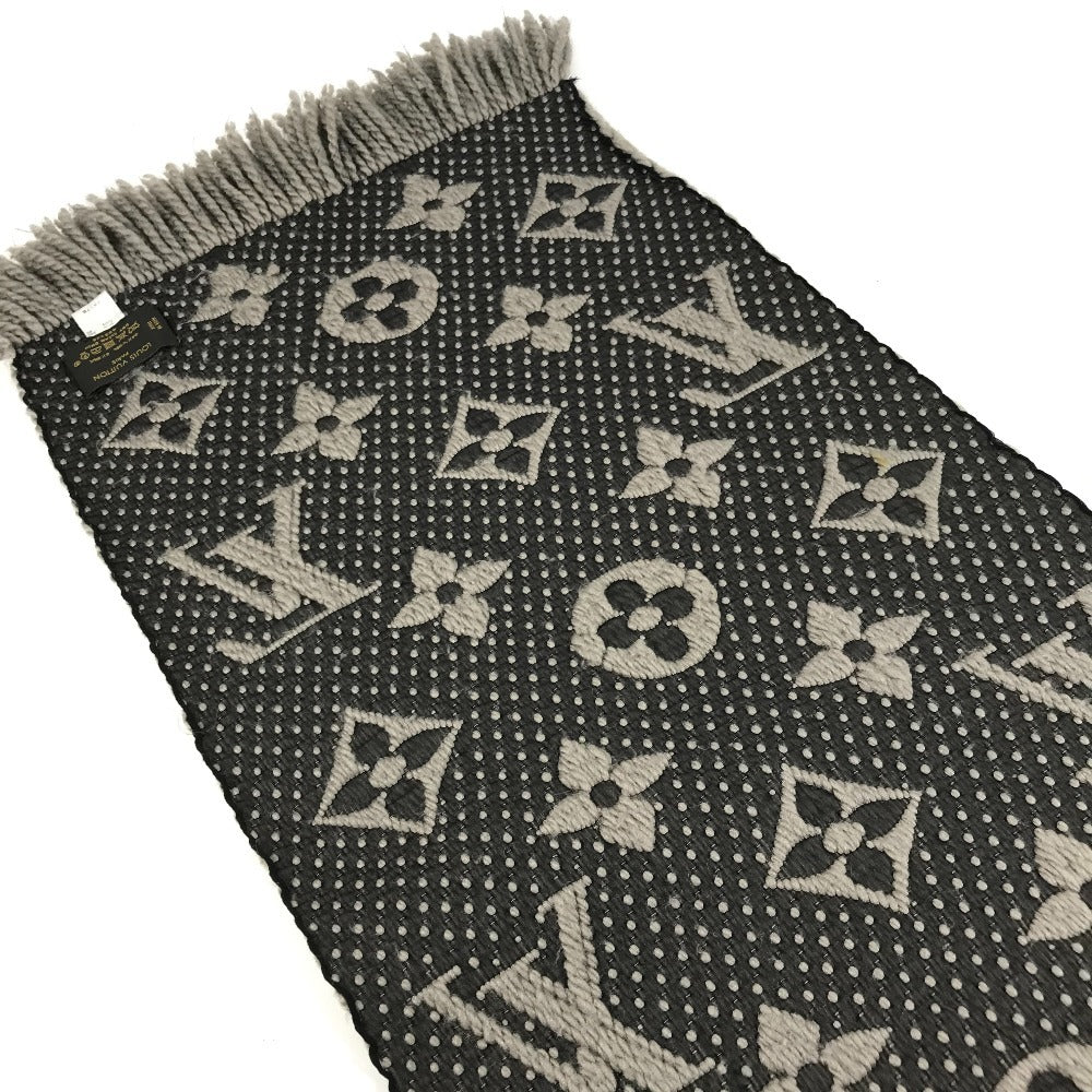 LOUIS VUITTON M72242 Monogram Echarpe Logomania Fashion Accessory Winter Accessory Warmth Fringe Scarf Wool Unisex Gray