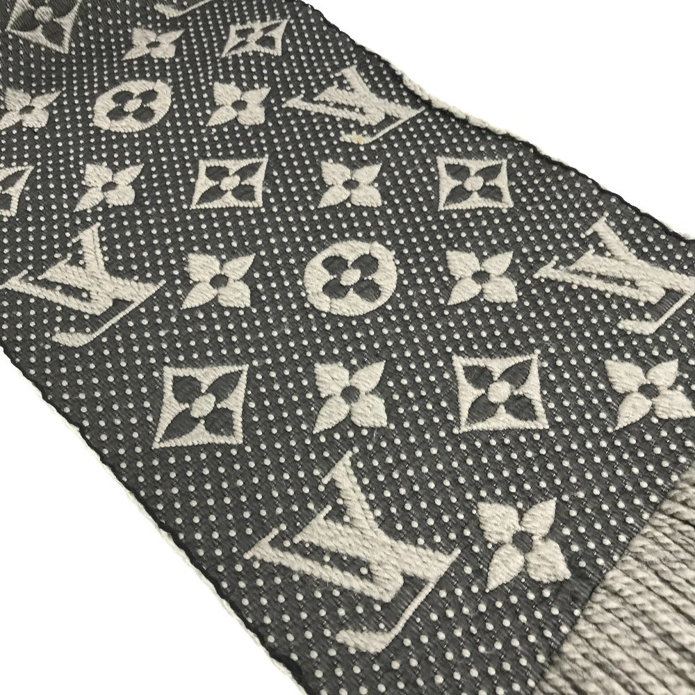 LOUIS VUITTON M72242 Monogram Echarpe Logomania Fashion Accessory Winter Accessory Warmth Fringe Scarf Wool Unisex Gray