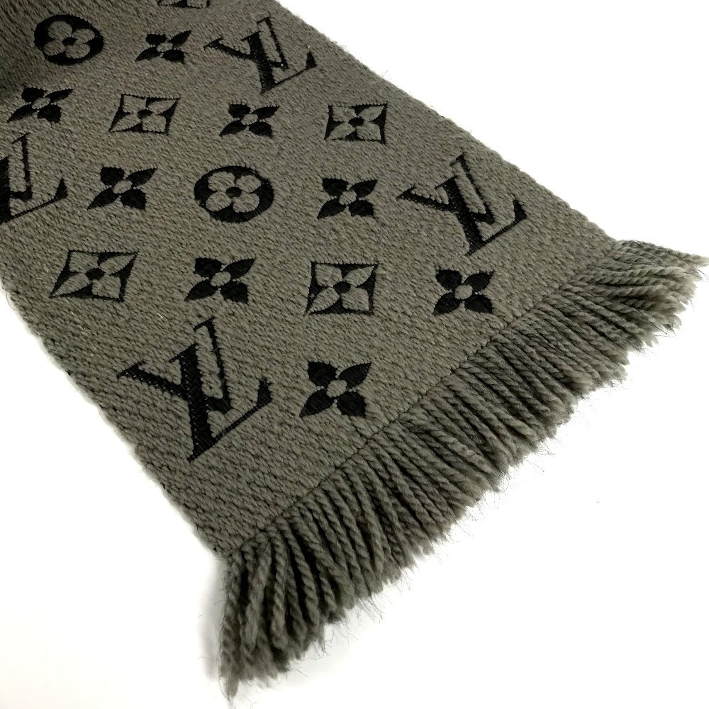 LOUIS VUITTON M72242 Monogram Echarpe Logomania Fashion Accessory Winter Accessory Warmth Fringe Scarf Wool Unisex Gray