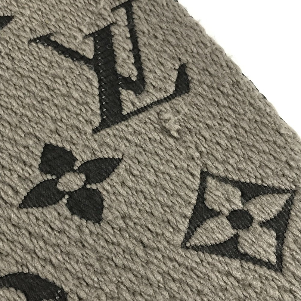 LOUIS VUITTON M72242 Monogram Echarpe Logomania Fashion Accessory Winter Accessory Warmth Fringe Scarf Wool Unisex Gray