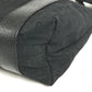 BVLGARI Logomania Pouch Tote Bag Handbag Leather/Canvas Unisex Black