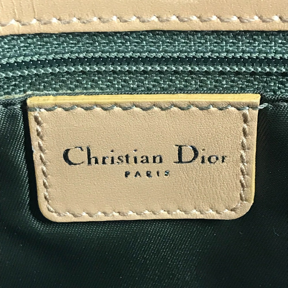 Dior Trotter Logo Bag Shoulder Bag Tote Bag Leather/Canvas Women's Khaki