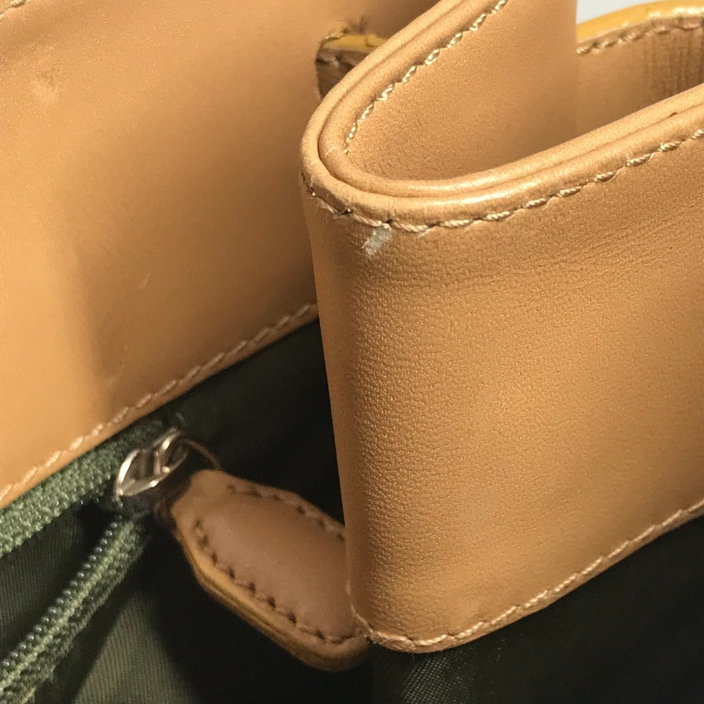 Dior Trotter Logo Bag Shoulder Bag Tote Bag Leather/Canvas Women's Khaki