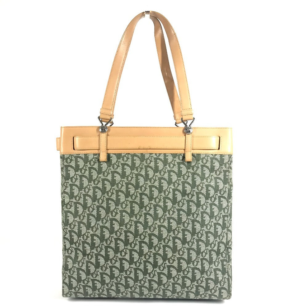 Dior Trotter Logo Bag Shoulder Bag Tote Bag Leather/Canvas Women's Khaki
