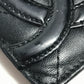 CHANEL A26725 カンボンライン CC ココマーク ロゴ パスケース 名刺入れ カードケース レザー レディース ブラック
