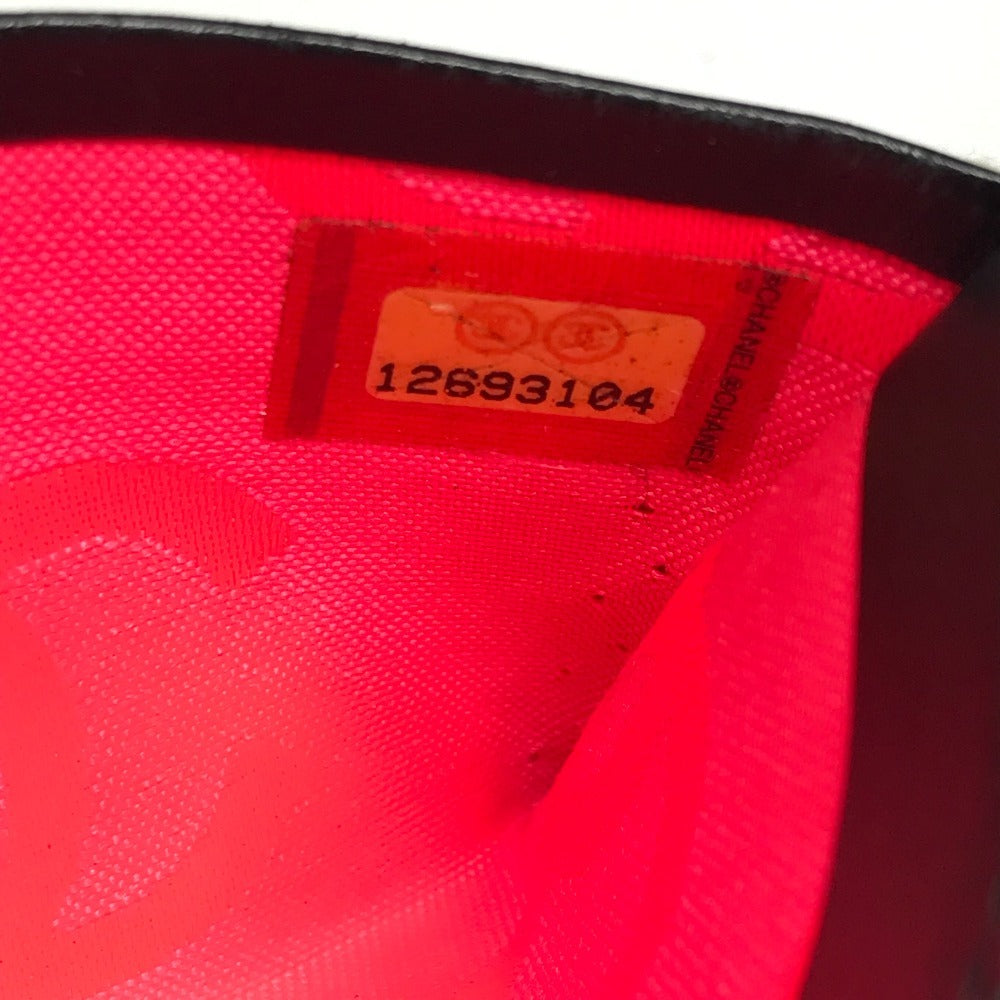 CHANEL A26725 カンボンライン CC ココマーク ロゴ パスケース 名刺入れ カードケース レザー レディース ブラック