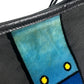 PRADA Cahier Trompe L'oeil Logo Stripe Bag Shoulder Bag Tote Bag Leather/Nylon Unisex Black