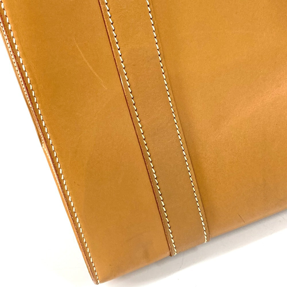 HERMES H金具 ドラッグ37 ドラッグ 37 カバン トートバッグ ビジネスバッグ ハンドバッグ ボックスカーフ ユニセックス ナチュラル ベージュ