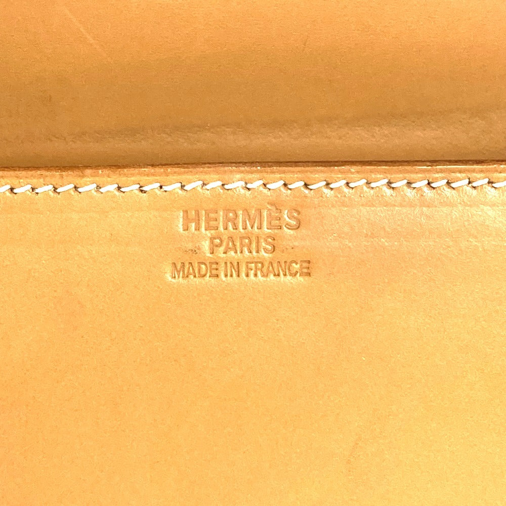 HERMES H金具 ドラッグ37 ドラッグ 37 カバン トートバッグ ビジネスバッグ ハンドバッグ ボックスカーフ ユニセックス ナチュラル ベージュ