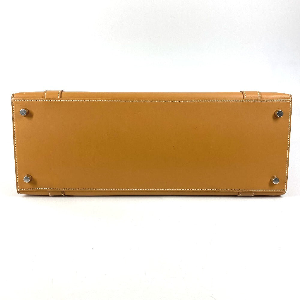 HERMES H金具 ドラッグ37 ドラッグ 37 カバン トートバッグ ビジネスバッグ ハンドバッグ ボックスカーフ ユニセックス ナチュラル ベージュ