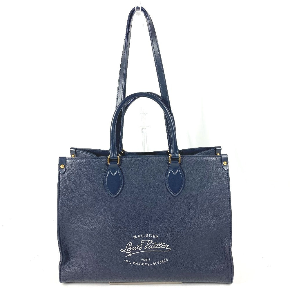 LOUIS VUITTON M24834 セーラーズ ノット ノーティカル オンザゴーMM 斜め掛け カバン BOX ボックス ショルダーバッグ レザー ユニセックス ネイビー