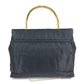 PRADA Big Logo Triangle Logo Plate Bag Metal Handle Tote Bag Flap Handbag Nylon Unisex Navy