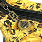 VERSACE ヴィンテージ レオパード 豹 ヒョウ バニティバッグ カバン ポーチ ハンドバッグ PVC/レザー ユニセックス イエロー