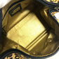 VERSACE ヴィンテージ レオパード 豹 ヒョウ バニティバッグ カバン ポーチ ハンドバッグ PVC/レザー ユニセックス イエロー