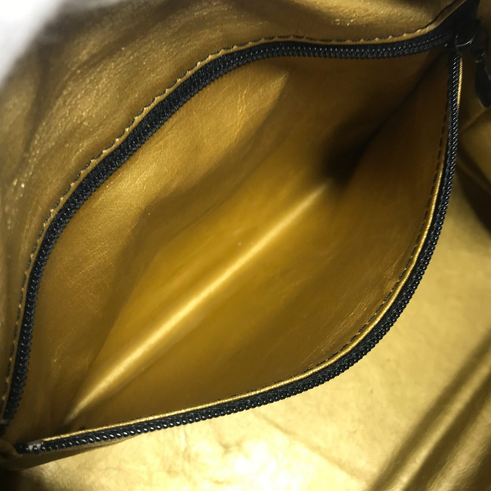 VERSACE ヴィンテージ レオパード 豹 ヒョウ バニティバッグ カバン ポーチ ハンドバッグ PVC/レザー ユニセックス イエロー