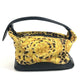 VERSACE ヴィンテージ レオパード 豹 ヒョウ バニティバッグ カバン ポーチ ハンドバッグ PVC/レザー ユニセックス イエロー