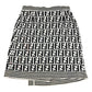 FENDI Vintage Zucchino Logo Apparel Mini Skirt Bottoms Skirt Cotton Women's Black