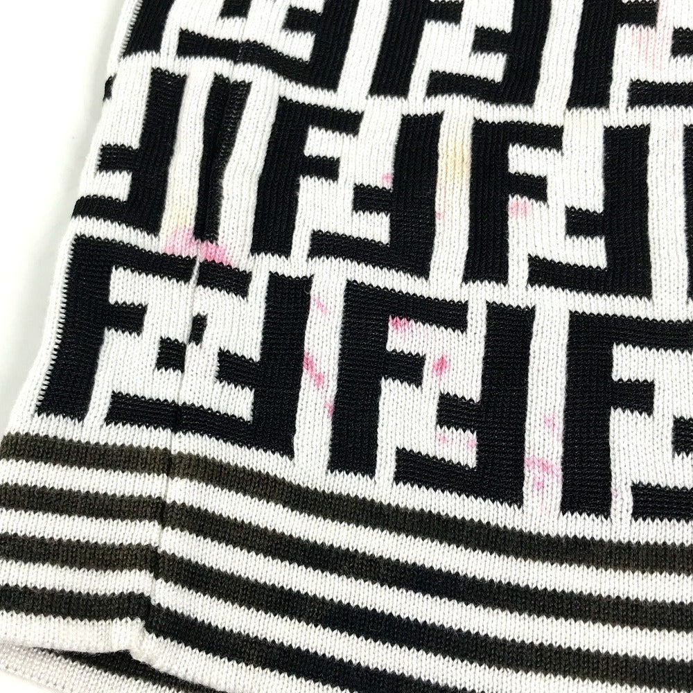 FENDI Vintage Zucchino Logo Apparel Mini Skirt Bottoms Skirt Cotton Women's Black