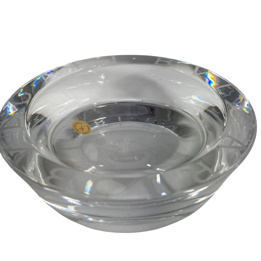 BVLGARI Rosenthal logo ashtray, glass, unisex, clear