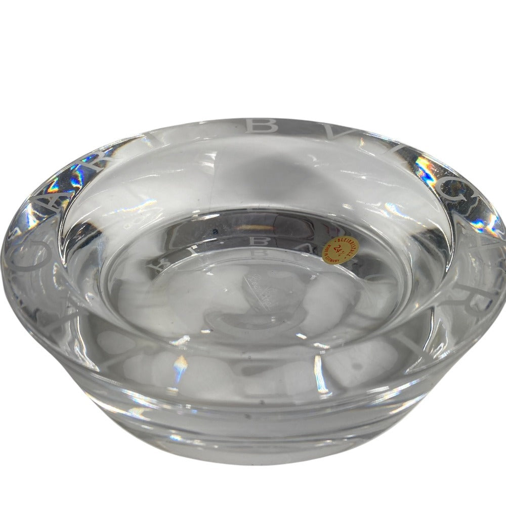 BVLGARI Rosenthal logo ashtray, glass, unisex, clear
