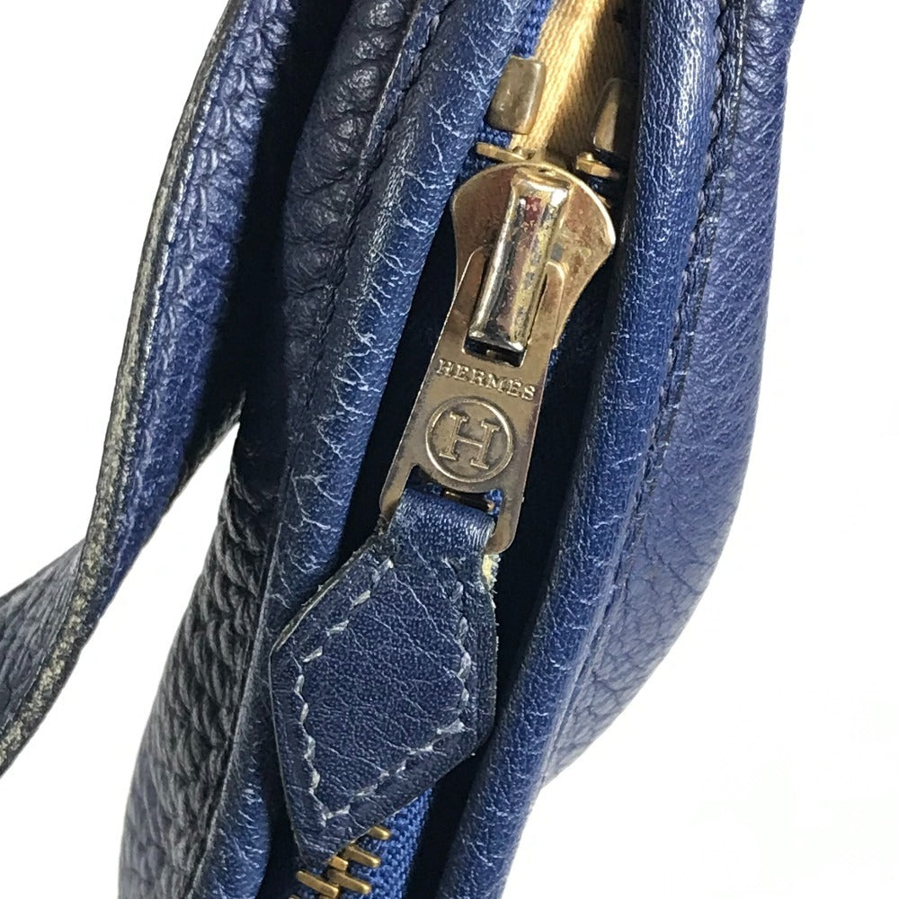 HERMES Gao Bag Shoulder Bag Leather Unisex Blue