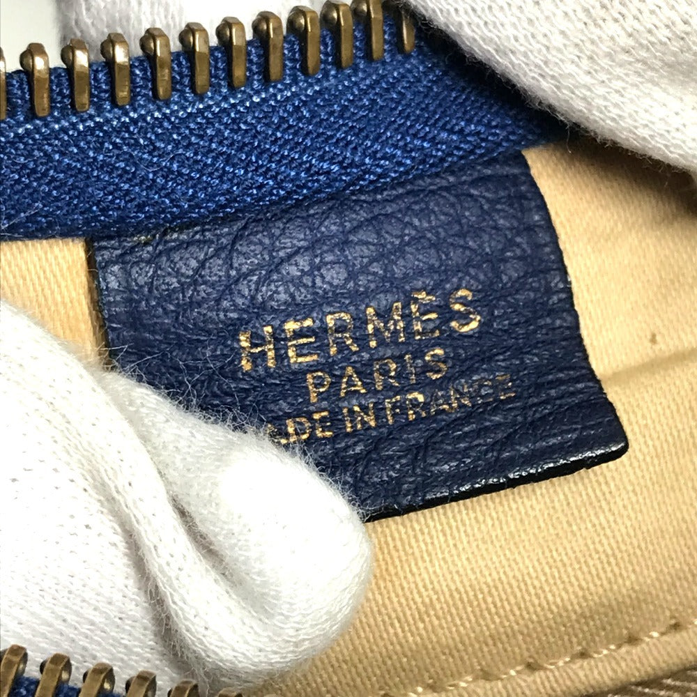 HERMES Gao Bag Shoulder Bag Leather Unisex Blue