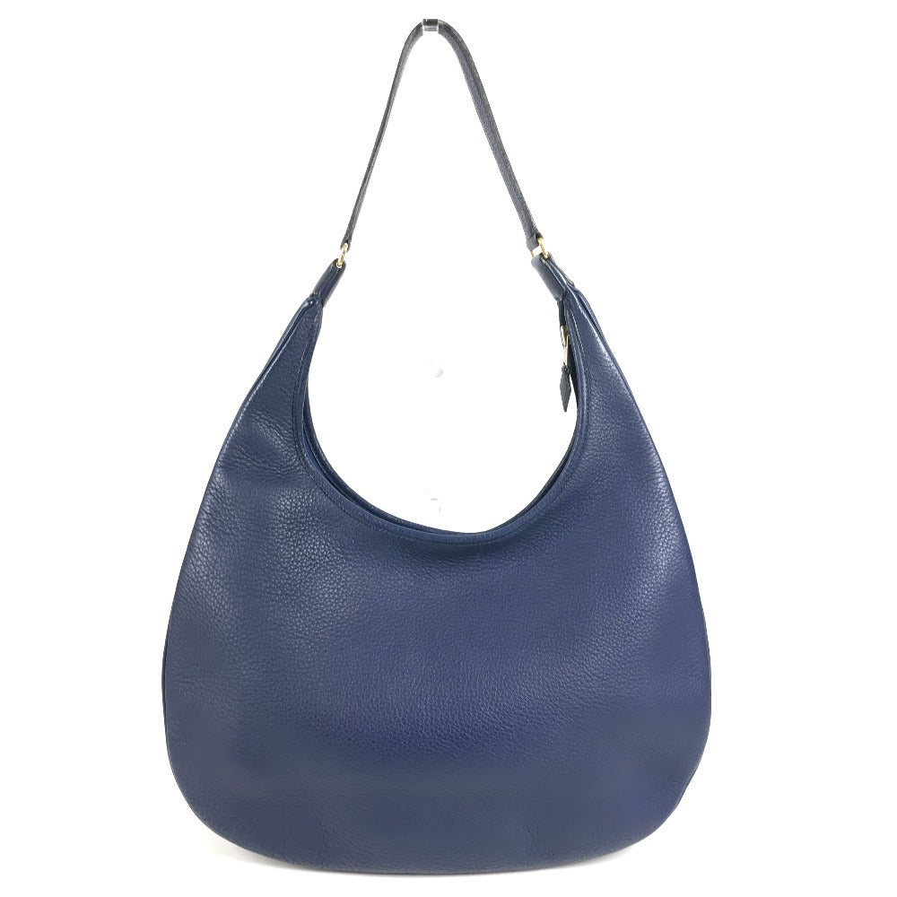 HERMES Gao Bag Shoulder Bag Leather Unisex Blue