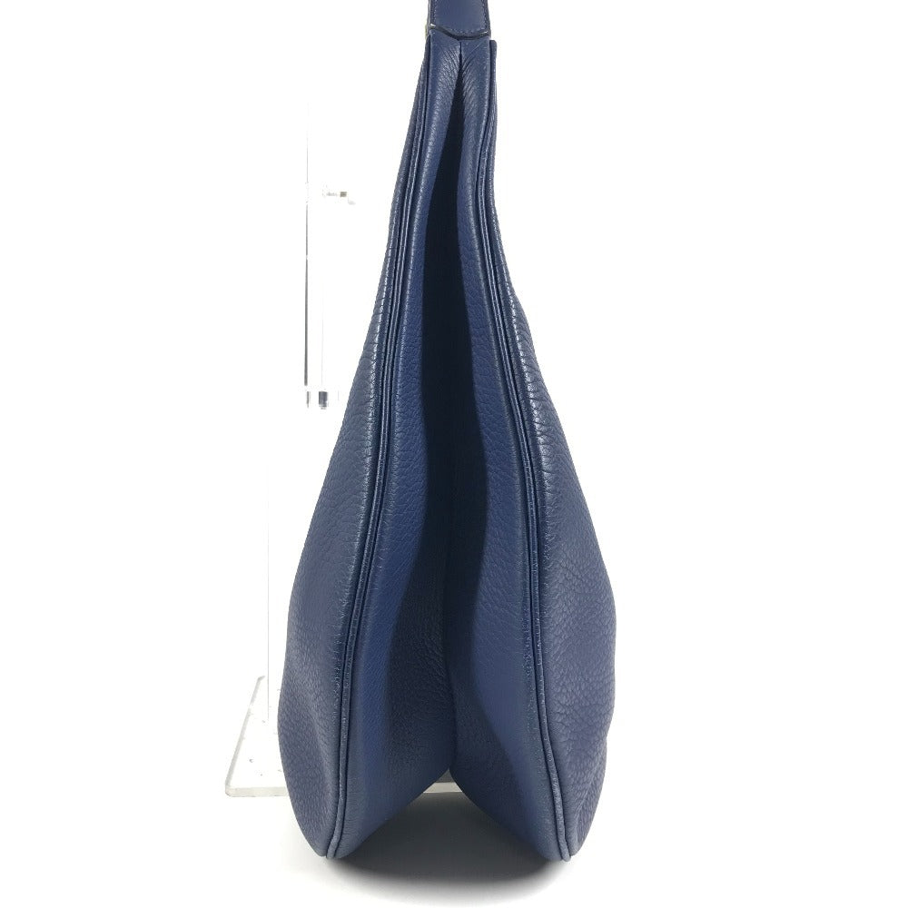 HERMES Gao Bag Shoulder Bag Leather Unisex Blue