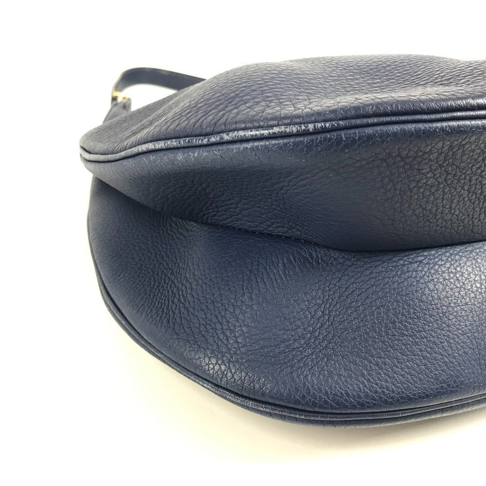HERMES Gao Bag Shoulder Bag Leather Unisex Blue