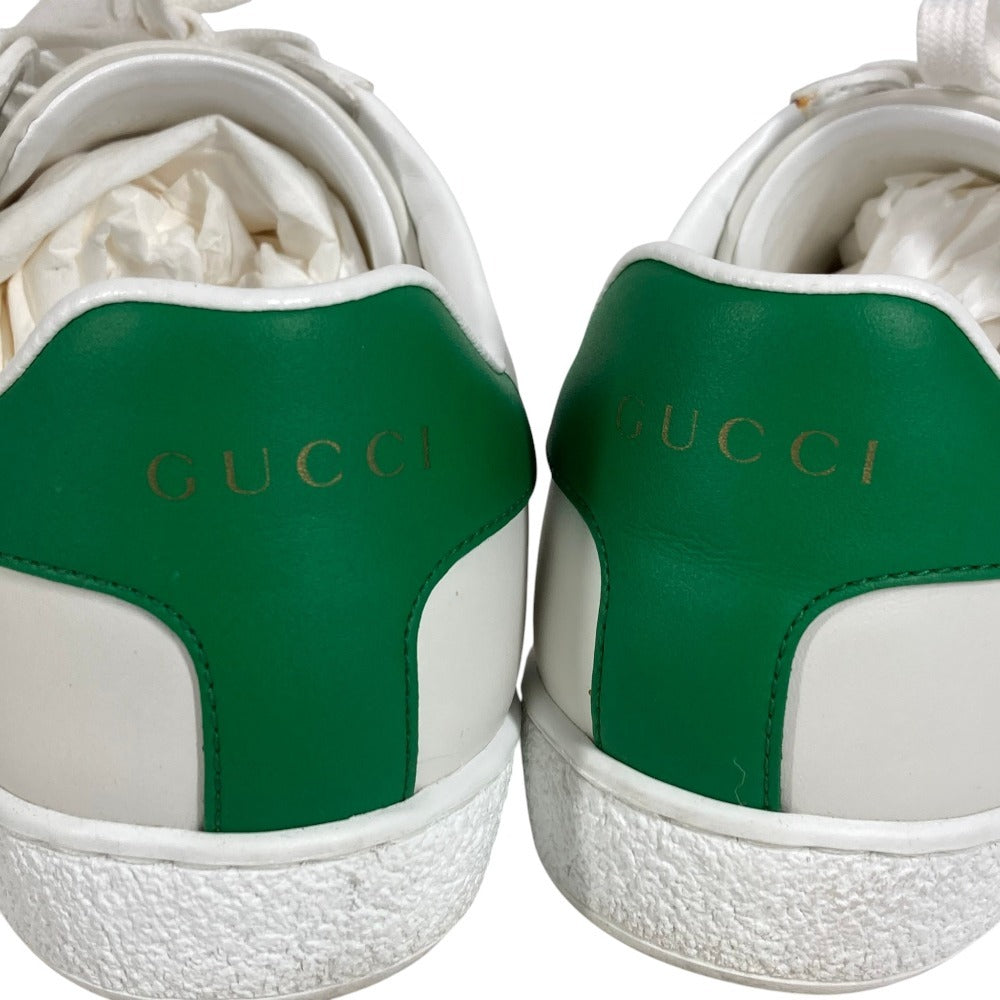 GUCCI 659912 Logo Cat Shoes Sneakers Leather Women's Green