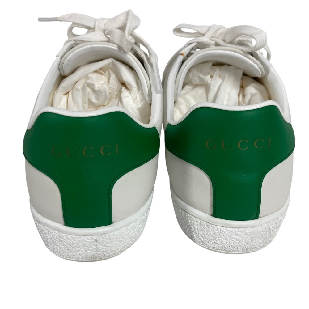 GUCCI 659912 Logo Cat Shoes Sneakers Leather Women's Green
