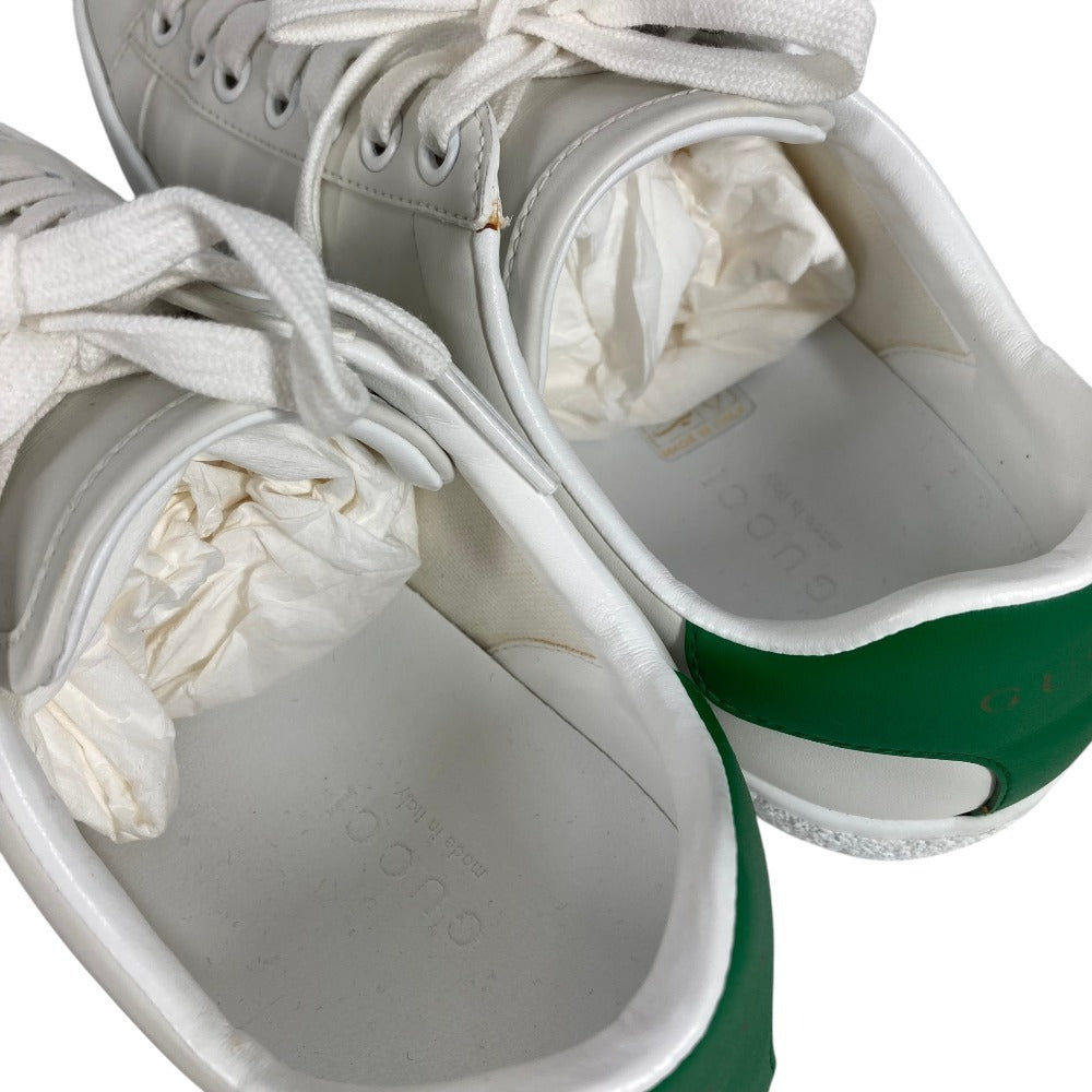GUCCI 659912 Logo Cat Shoes Sneakers Leather Women's Green