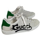 GUCCI 659912 Logo Cat Shoes Sneakers Leather Women's Green