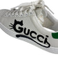 GUCCI 659912 Logo Cat Shoes Sneakers Leather Women's Green