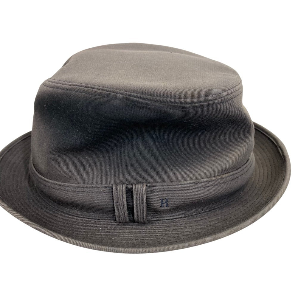 HERMES H logo Hat Cap Bucket Hat Bob Hat Hat Cotton Unisex Gray