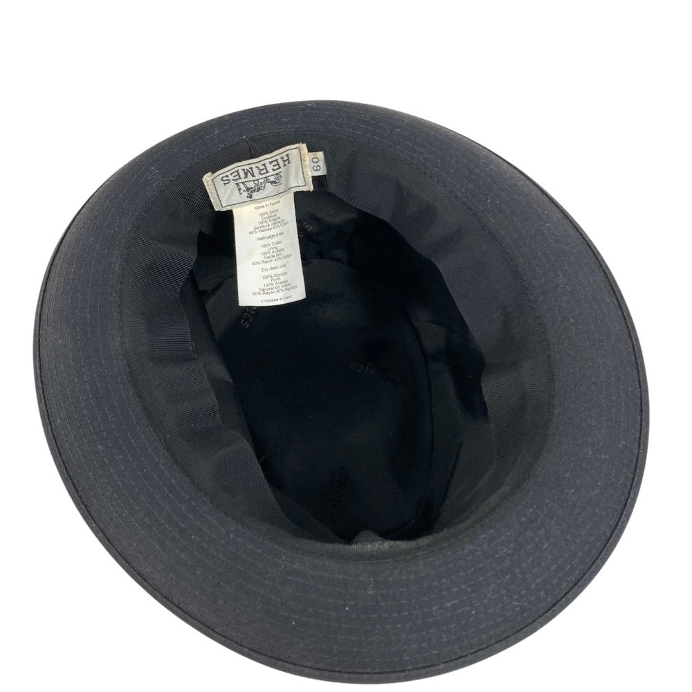 HERMES H logo Hat Cap Bucket Hat Bob Hat Hat Cotton Unisex Gray